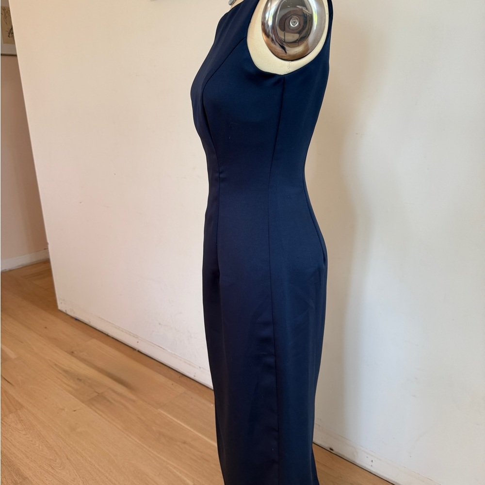 Elegant Navy Blue Sleeveless Maxi Dress Michelangelo - Picture 3 of 9